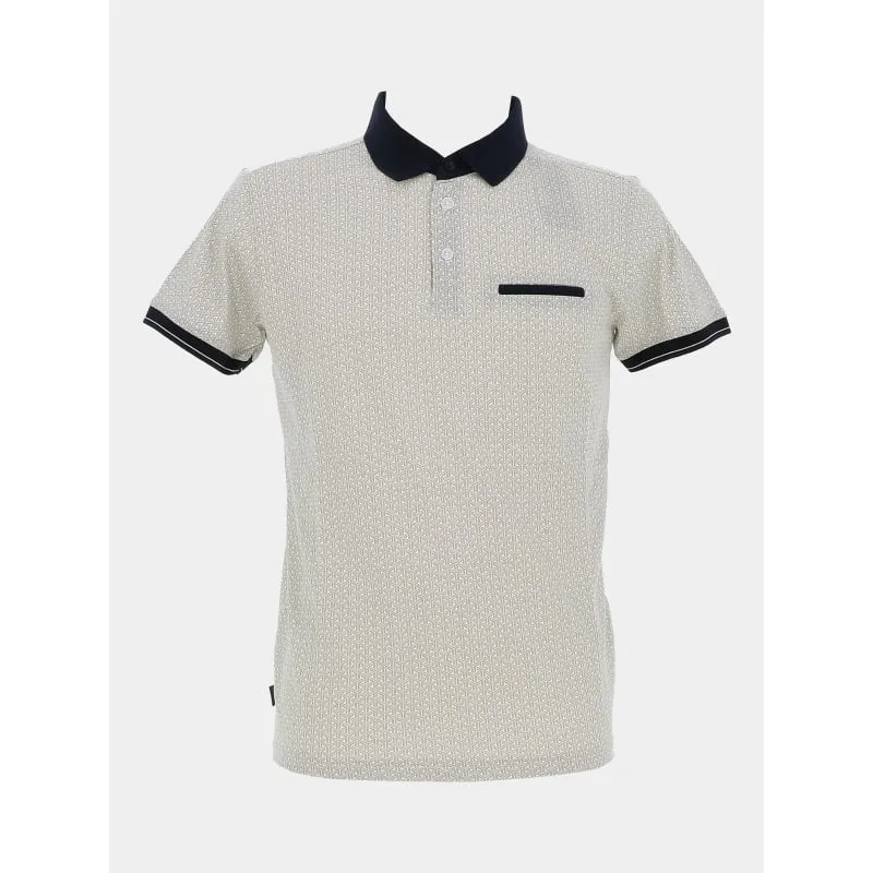 Polo manches courtes floral blanc homme - Jack & Jones | wimod