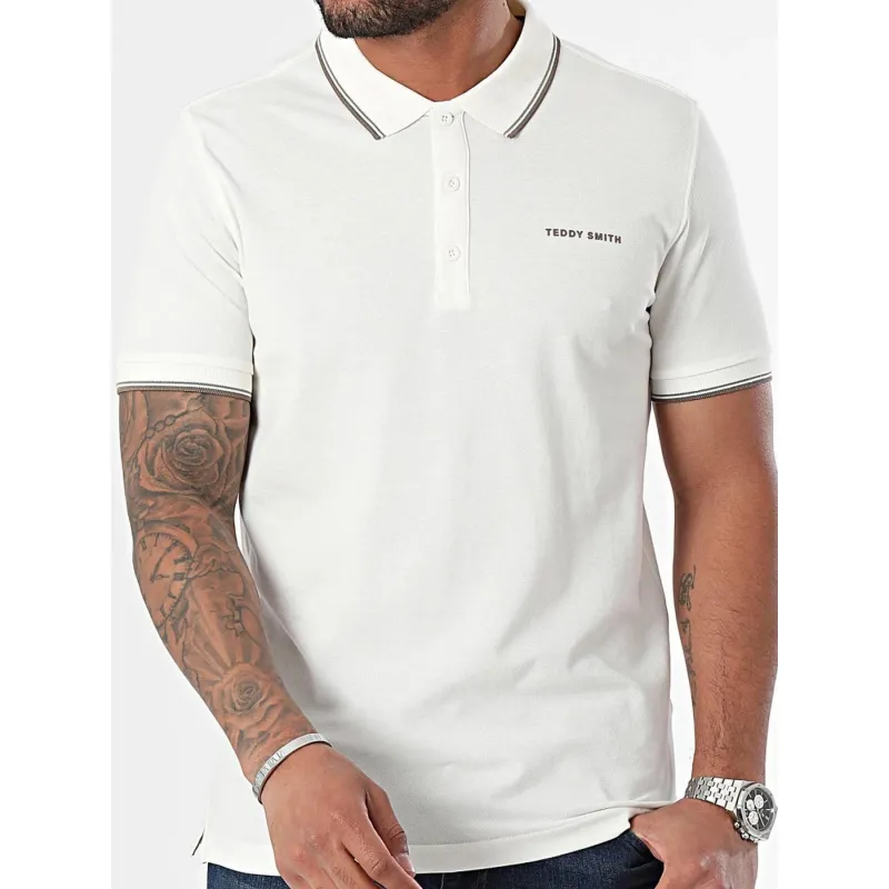 Polo pasian 2 blanc crème homme - Teddy Smith | wimod