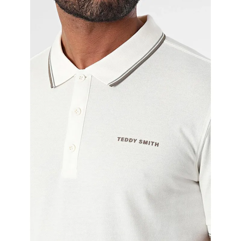 Polo pasian 2 blanc crème homme - Teddy Smith | wimod