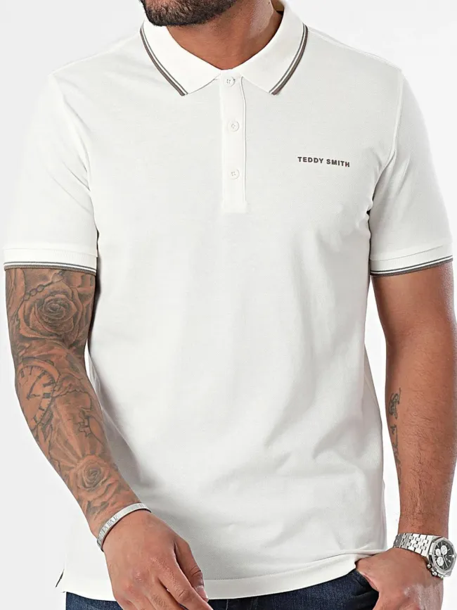 Polo pasian 2 blanc crème homme - Teddy Smith | wimod