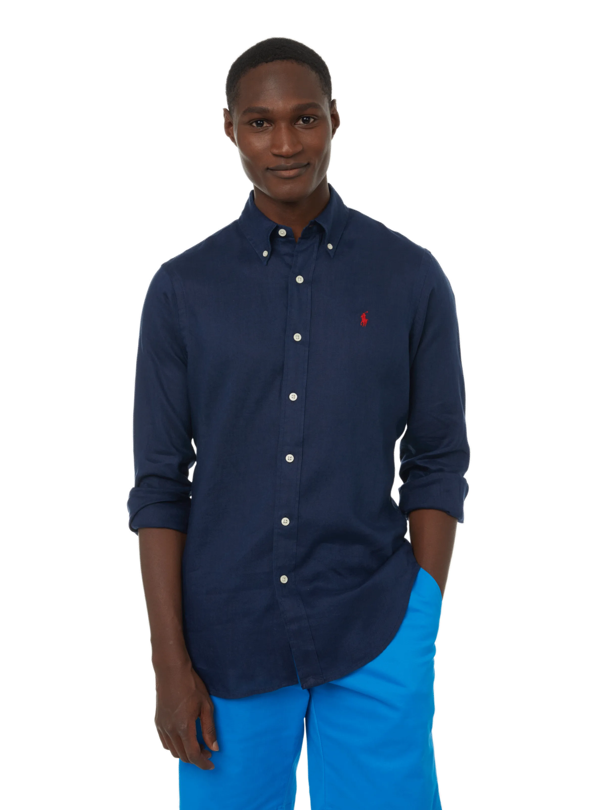 POLO RALPH LAUREN  Chemise droit sport en lin - Bleu