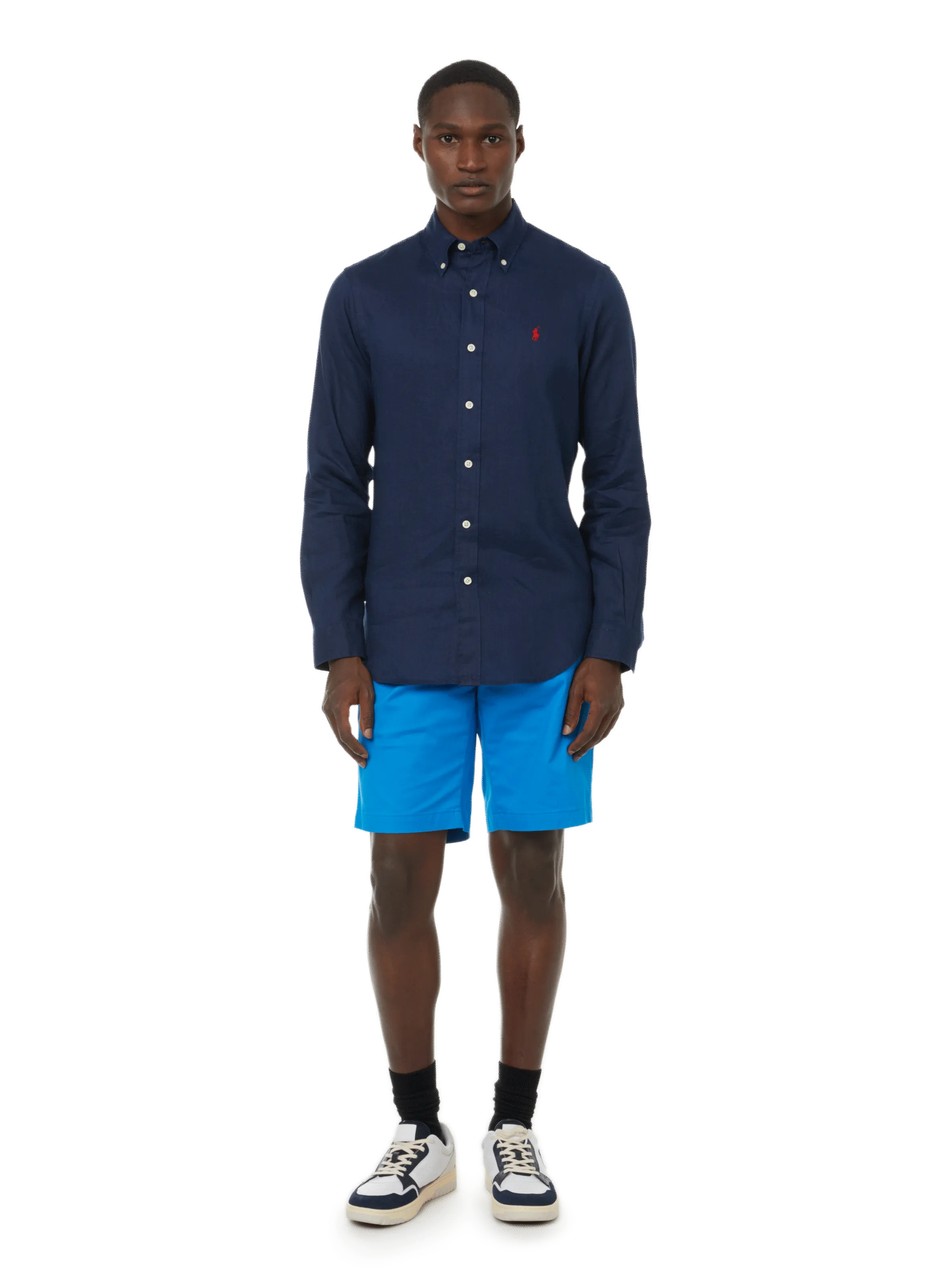 POLO RALPH LAUREN  Chemise droit sport en lin - Bleu