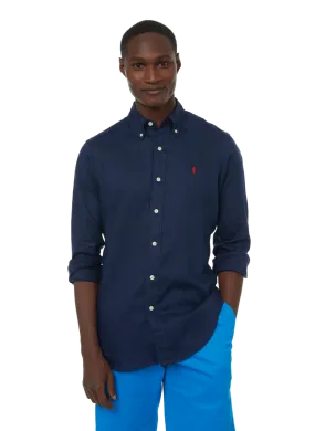 POLO RALPH LAUREN  Chemise droit sport en lin - Bleu