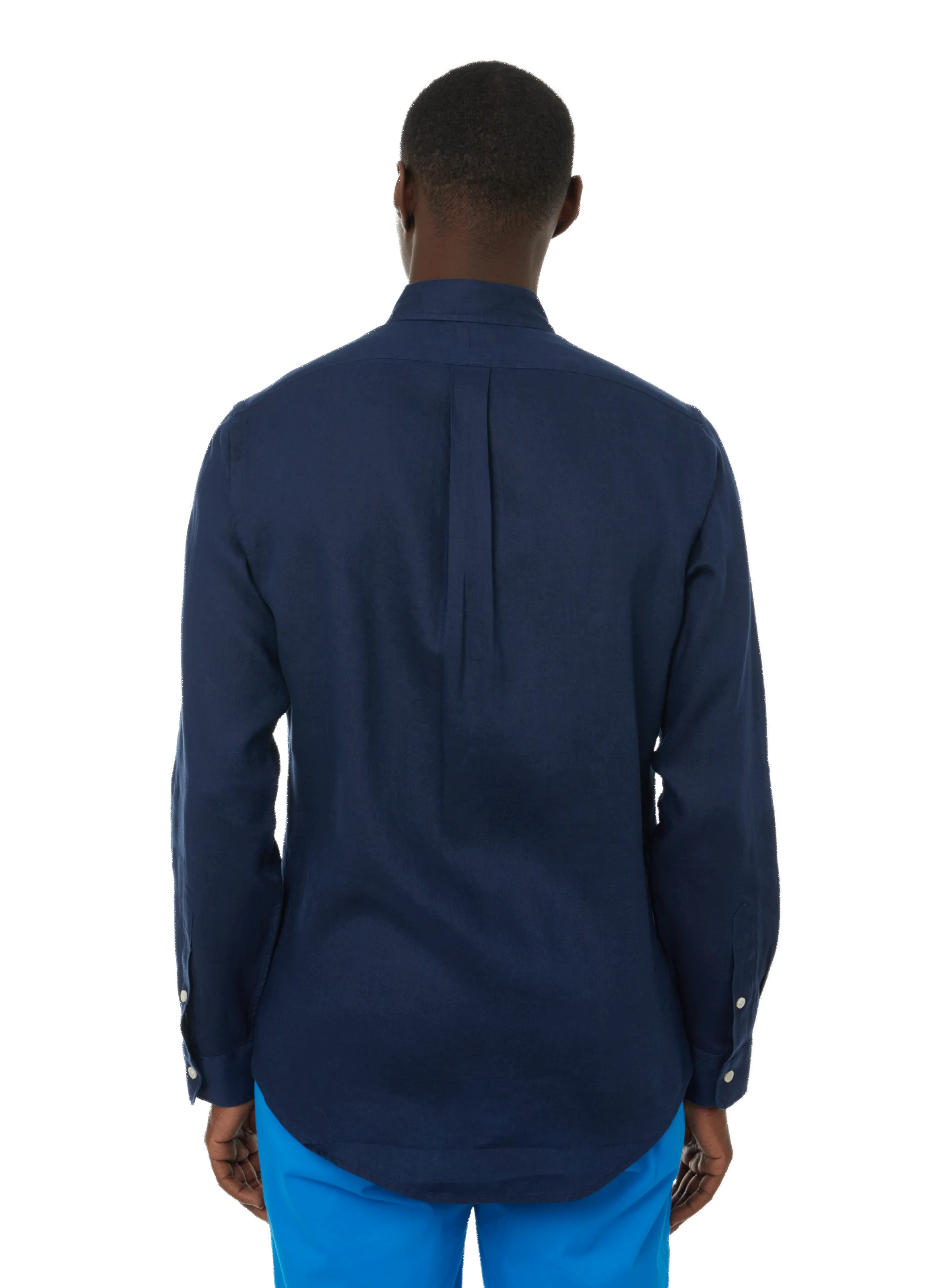 POLO RALPH LAUREN  Chemise droit sport en lin - Bleu