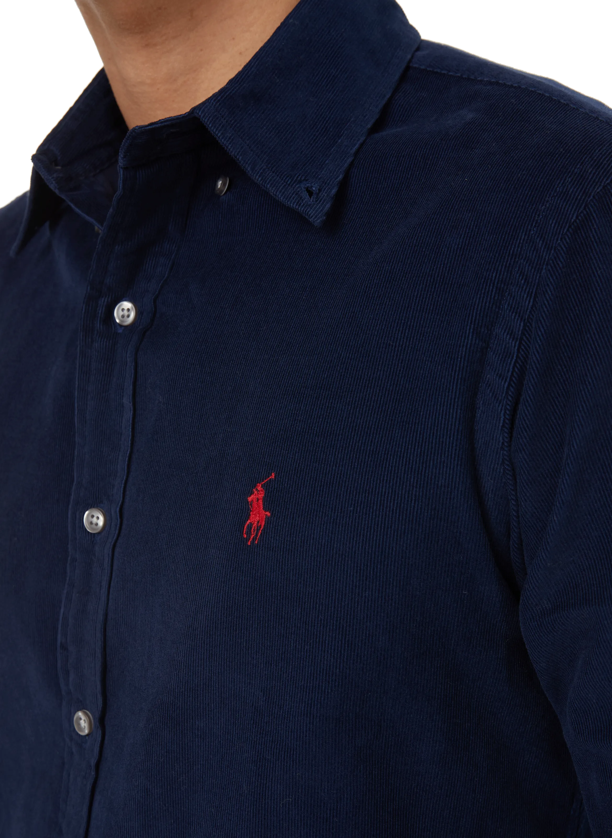 POLO RALPH LAUREN  Chemise en velours milleraies - Bleu