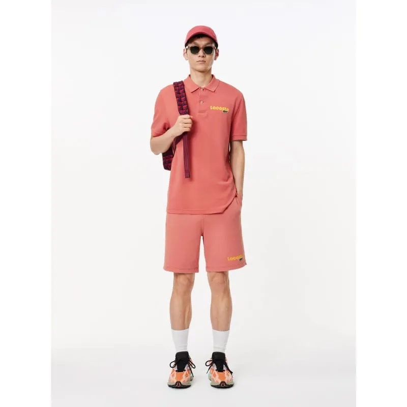 Polo uni logo rose orange homme - Lacoste | wimod