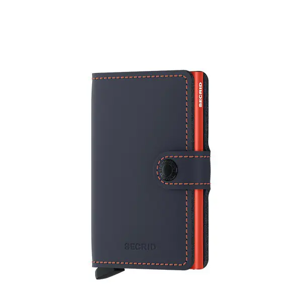 Porte-cartes Miniwallet Matte Night Blue & Orange | Secrid - Gandy.fr