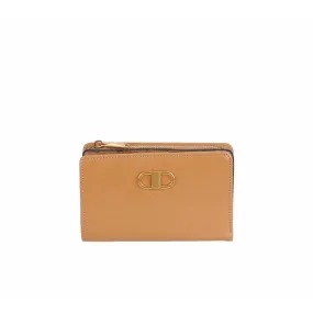 Porte-monnaie en cuir canelle camel | 3 Suisses