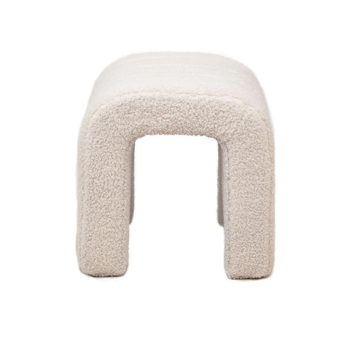 Pouf de Salon Scandinave blanc | 3 Suisses