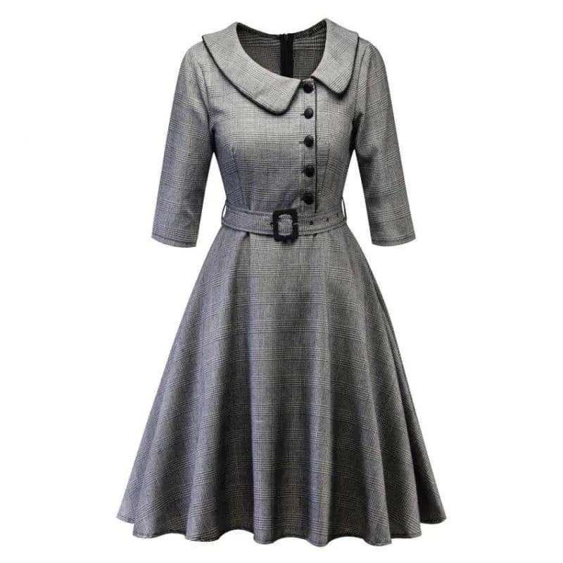 Robe Vintage Pied De Poule