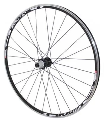 Roue route 700 omega arriere noir moyeu miche reflex roulement pour cassette Shimano-Sram 11-10-9v. ray. inox noir 32t.