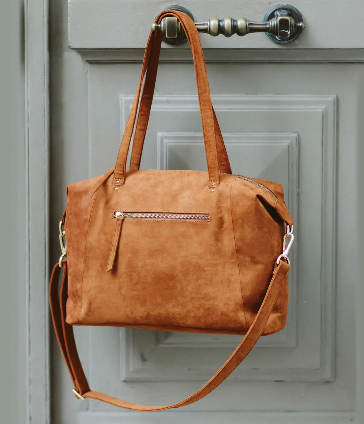 Sac Cabas Mia Camel Daim Vegan Recyclé