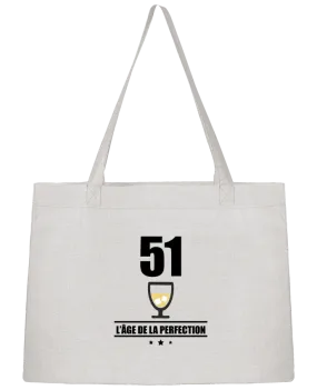 Sac Shopping 51 ans, âge de la perfection, pastis, anniversaire par Benichan