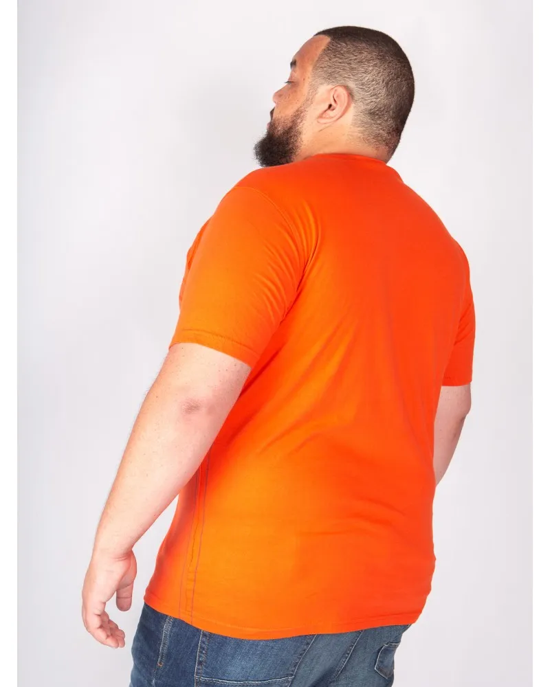 San Roch Tee Shirt imprimé grande taille orange - Size-factory