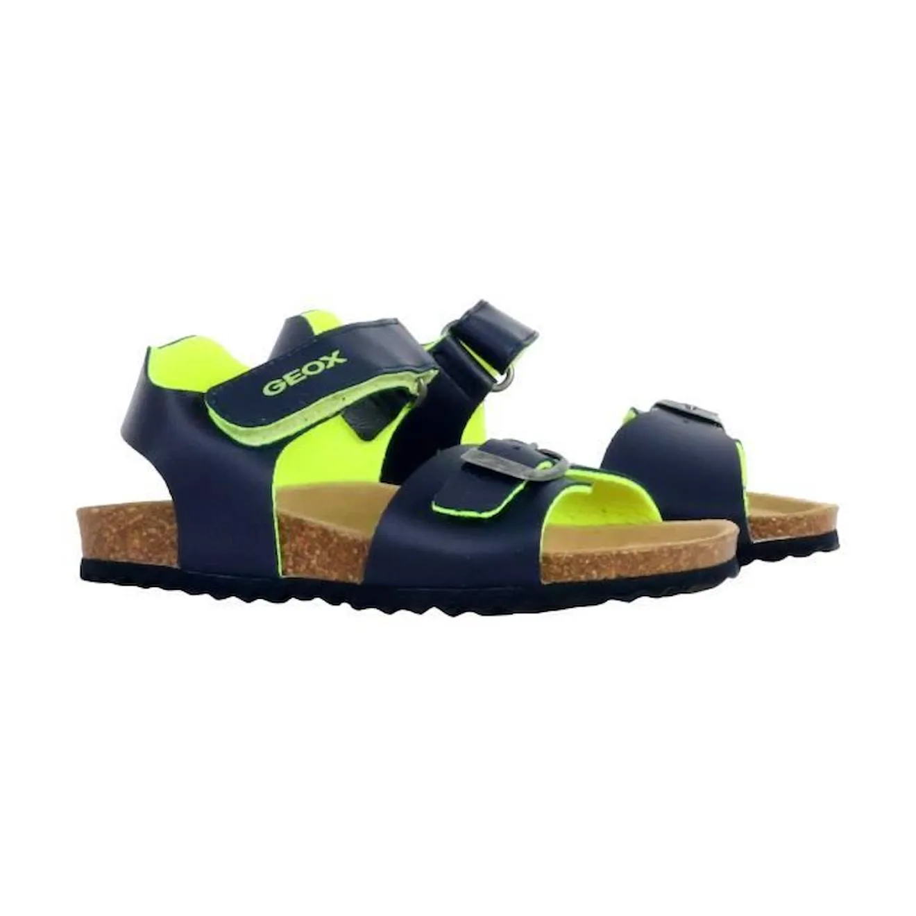 Sandale Enfant Geox Ghita - Navy-Fluo Jaune - Ouvert - Confort Exceptionnel jaune - Geox