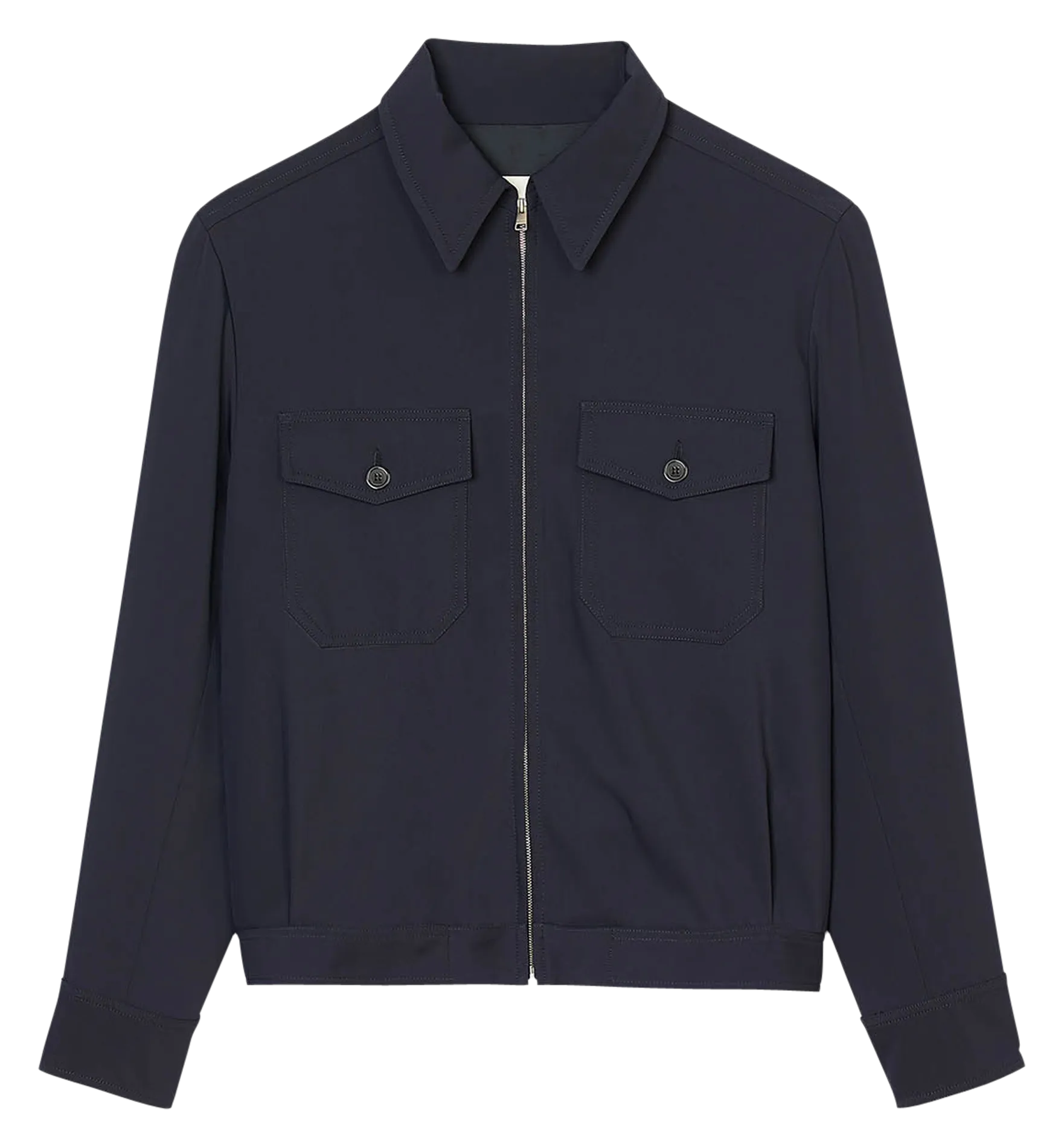 SANDRO  Blouson col classique zippé - Bleu