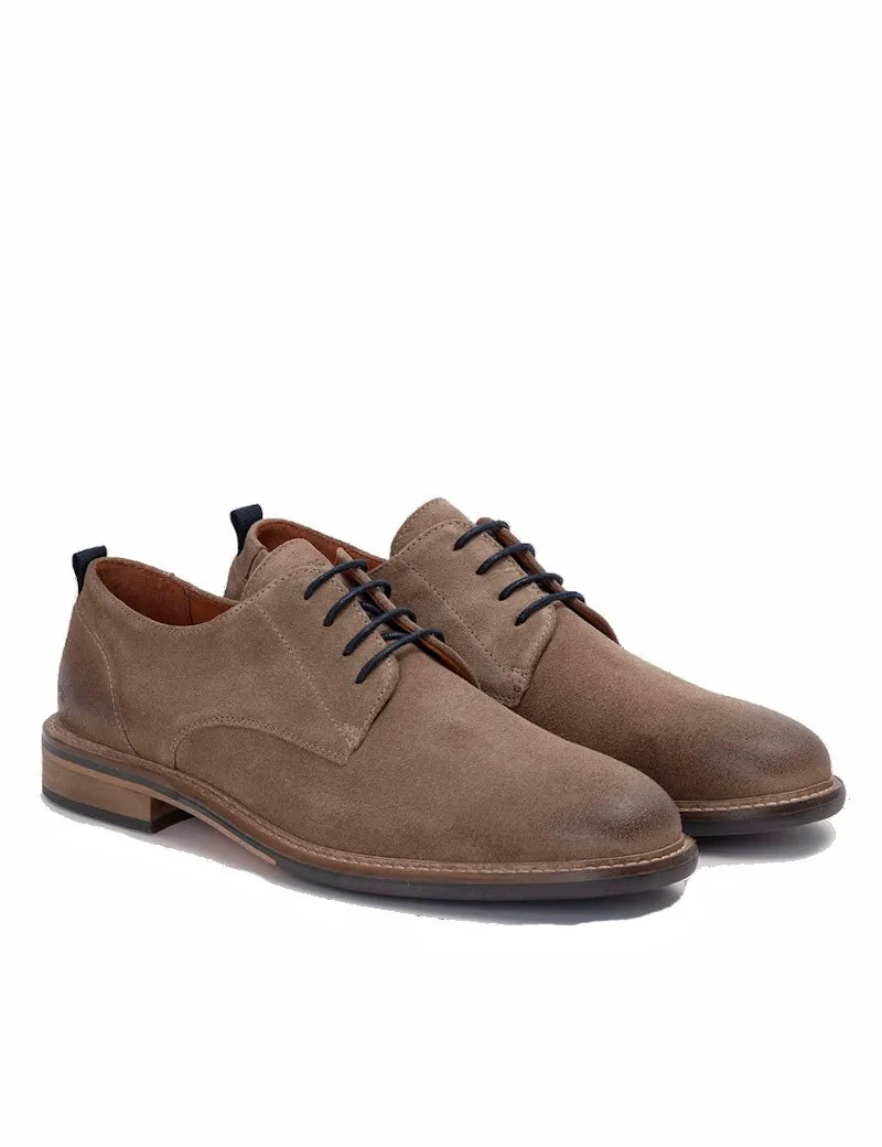 Schmoove | Derby Pilot New Suede Taupe | Boutiques seven's