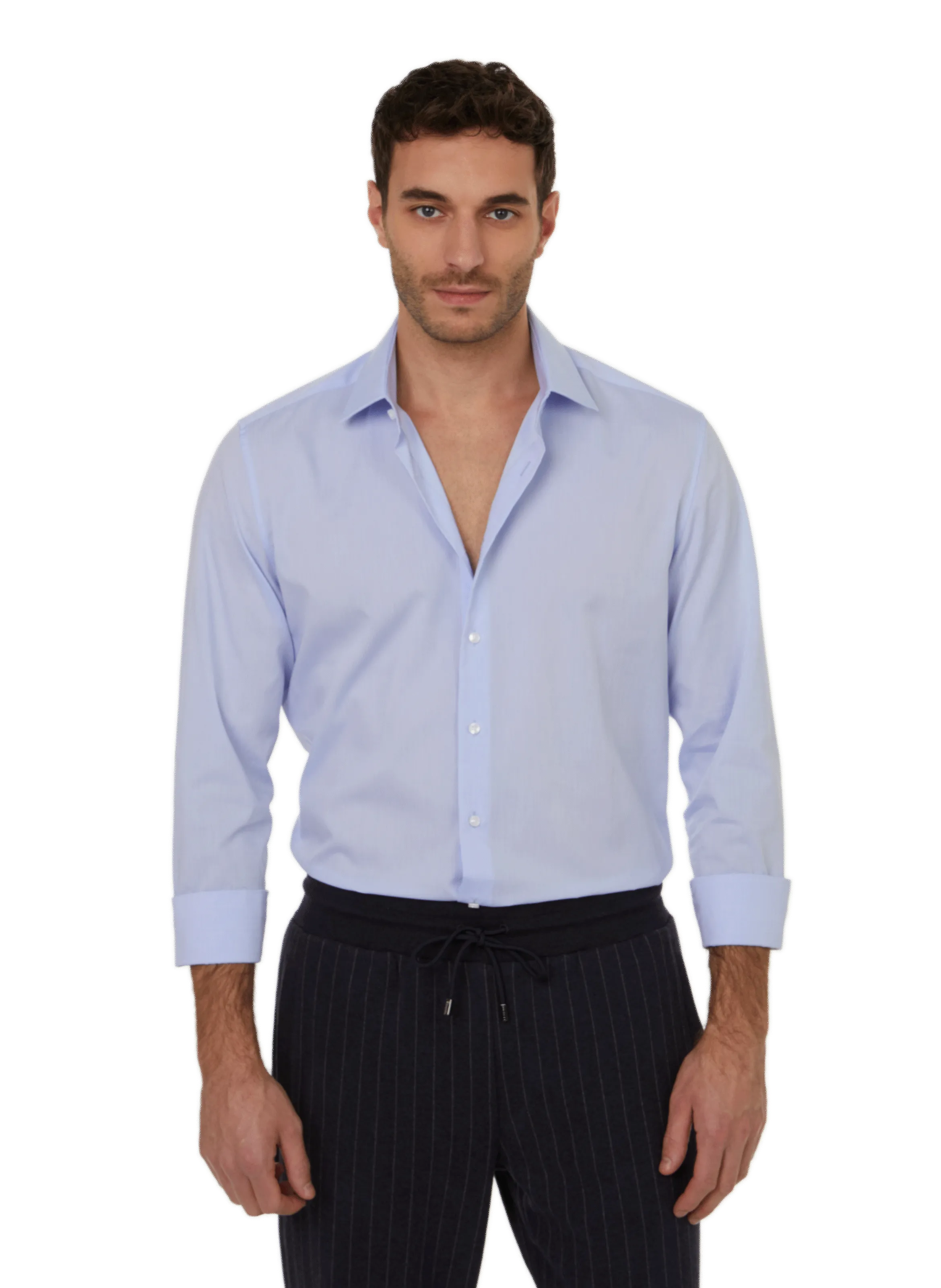 SEIDENSTICKER  Chemise slim en coton - Bleu