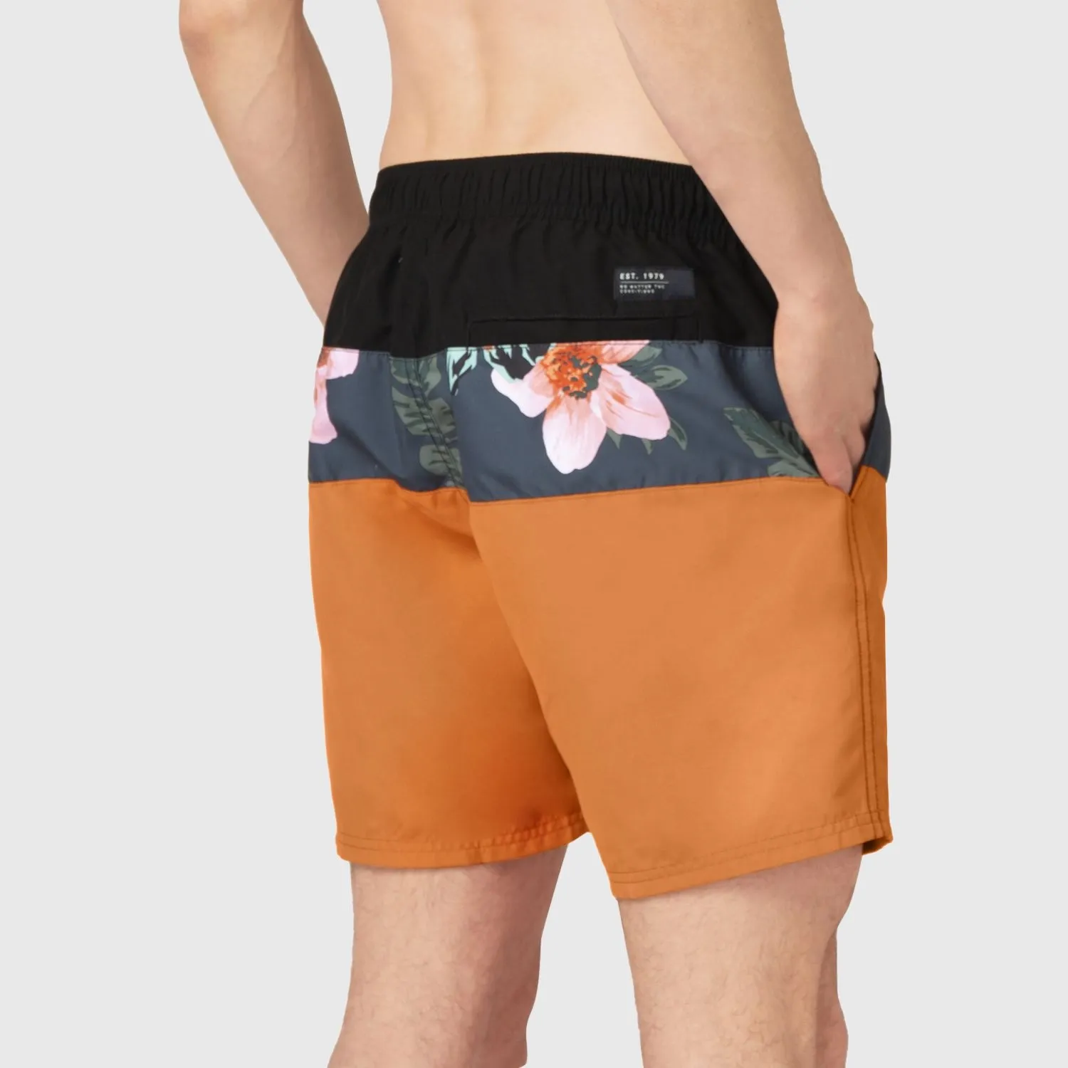 Short de Bain Brunotti Men Catamaran Flower Sunset Orange