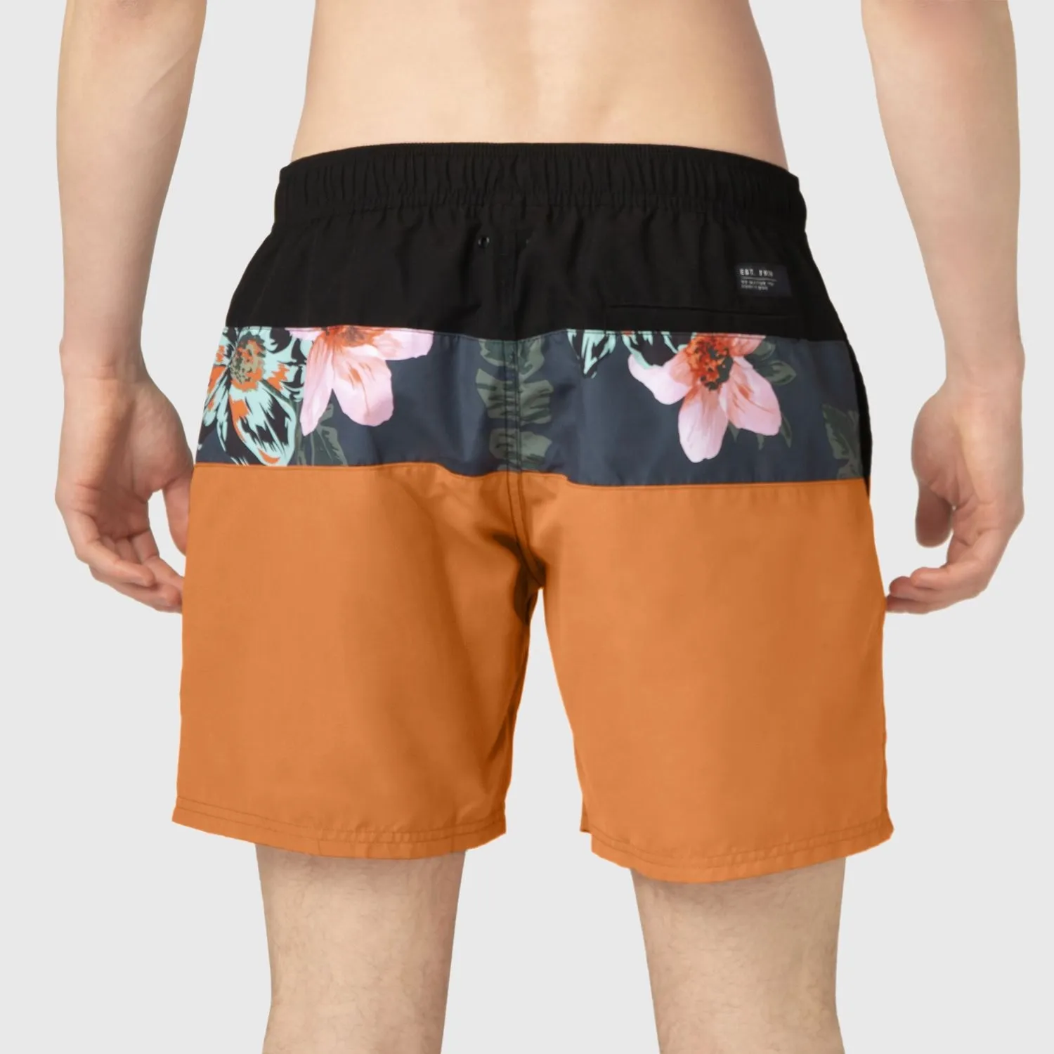 Short de Bain Brunotti Men Catamaran Flower Sunset Orange