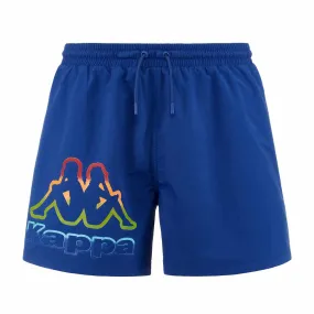 Short De Bain Logo Fulmino Bleu Homme