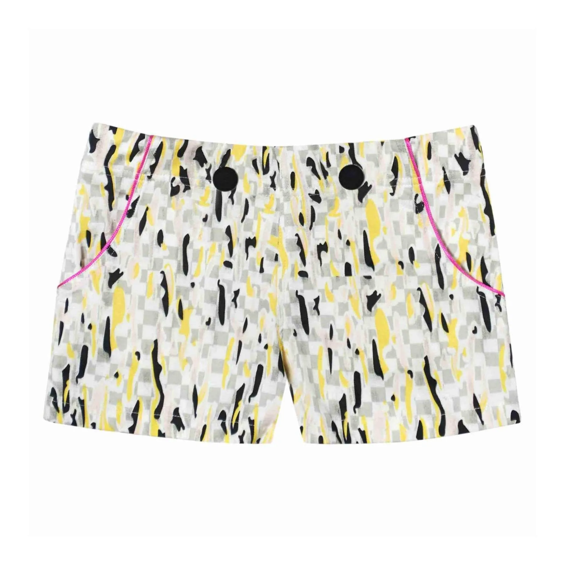 Short Été Fille | Coton Graphique Jaune | ANGIE