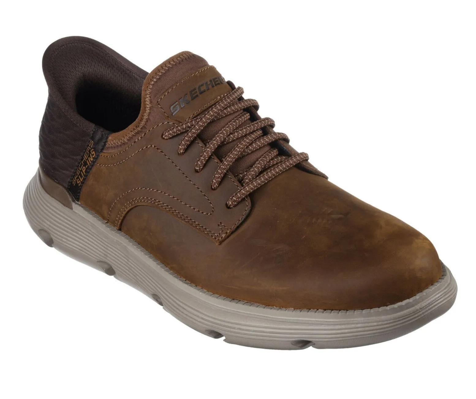 SKECHERS GARZA GERVIN SLIP-INS Marron