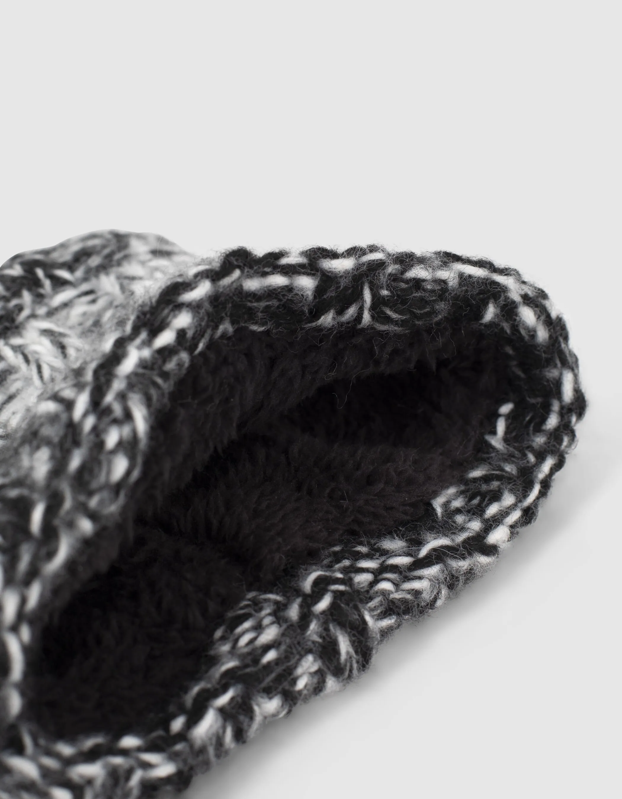 Snood gris foncé tricot larges rayures bébé garçon