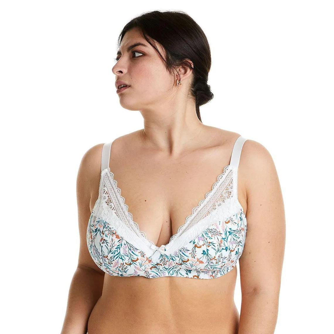 Soutien-gorge souple ivoire/orange Elena blanc | 3 Suisses