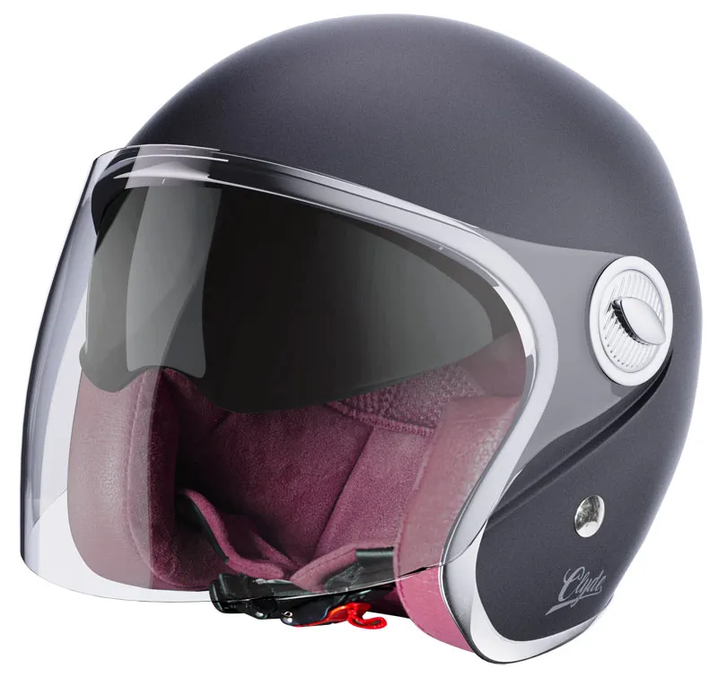 Stormer Clyde noir mat, casque jet scooter ECE 22 06