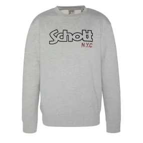 Sweat Gris Homme Schott Vintage