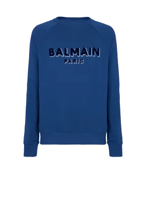 Sweat-shirt Balmain floqué métallisé