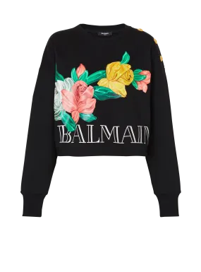 Sweat-shirt Balmain Vintage imprimé Roses