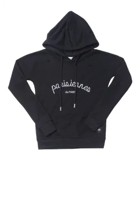 Sweat-shirt Parisiennes destroy noir W2367CS