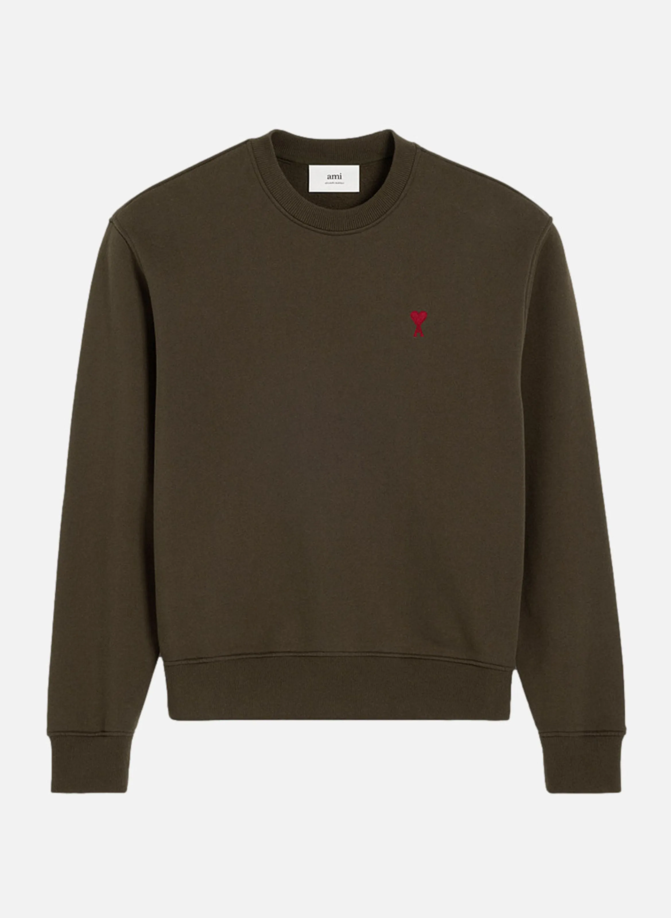 SWEATSHIRT AMI DE COEUR ROUGE UNISEXE - AMI PARIS pour HOMME | Printemps