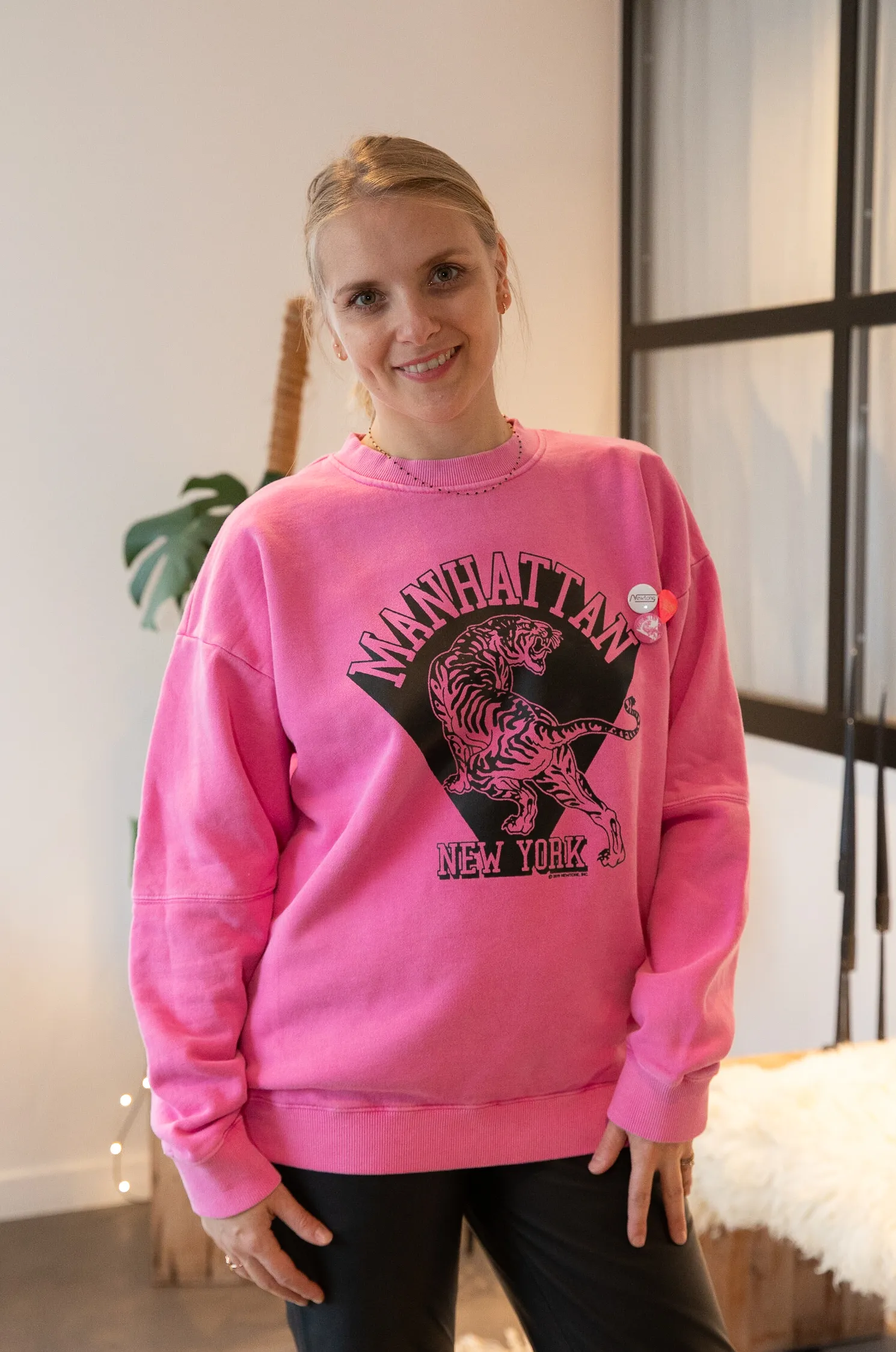 Sweatshirt Fit Roller Manhattan Fushia - Newtone | Les Chiquettes