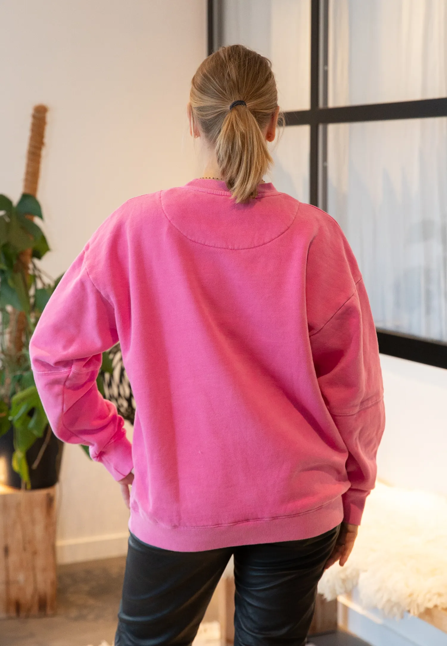 Sweatshirt Fit Roller Manhattan Fushia - Newtone | Les Chiquettes