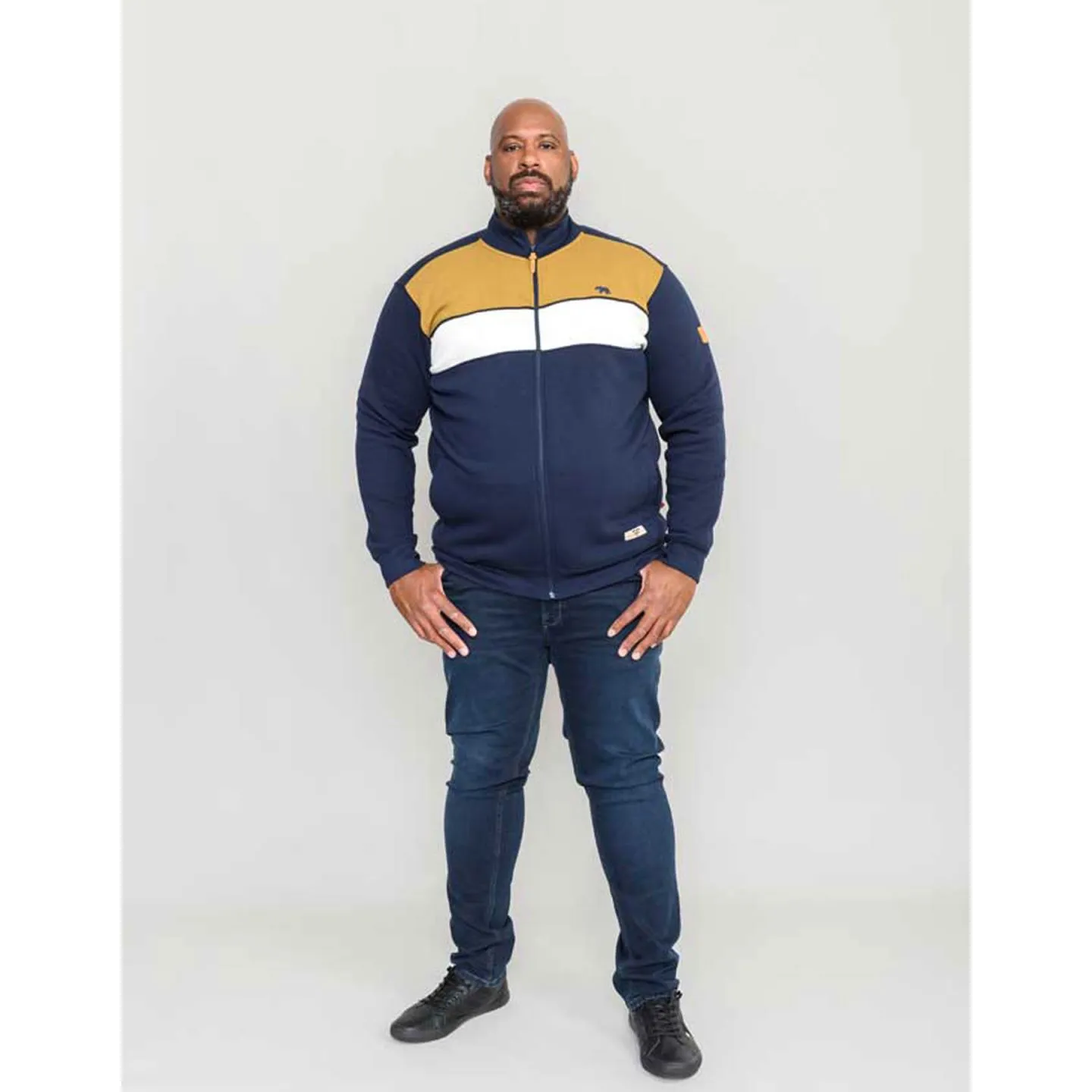 Sweatshirt grande taille homme style patchwork