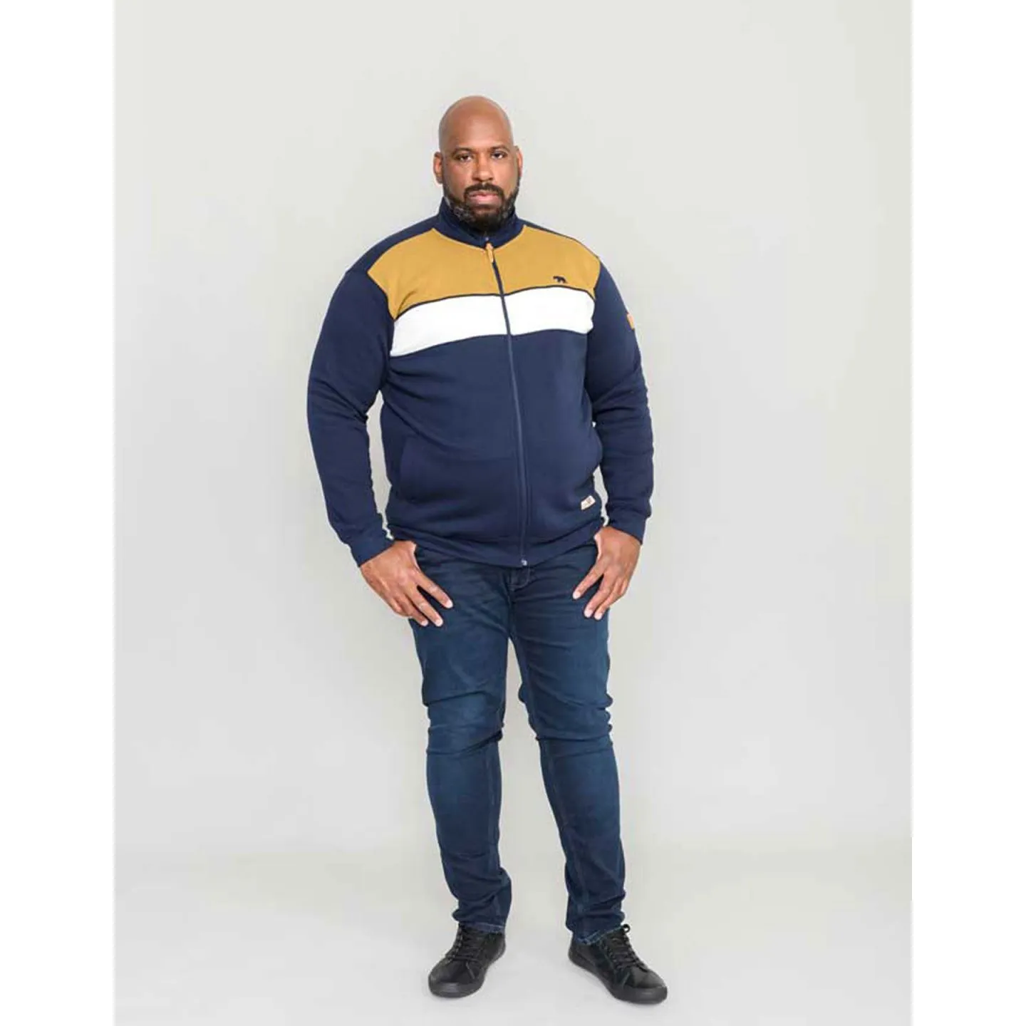 Sweatshirt grande taille homme style patchwork