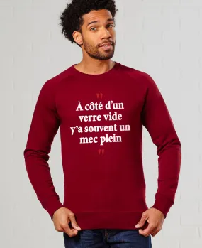 Sweatshirt homme A côté d'un verre vide