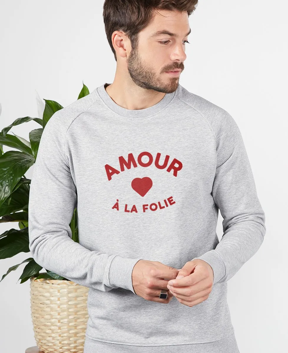 Sweatshirt homme Amour à la folie (plotter)