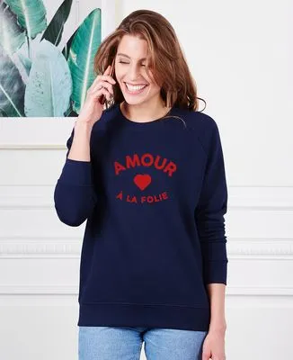 Sweatshirt homme Amour à la folie (plotter)