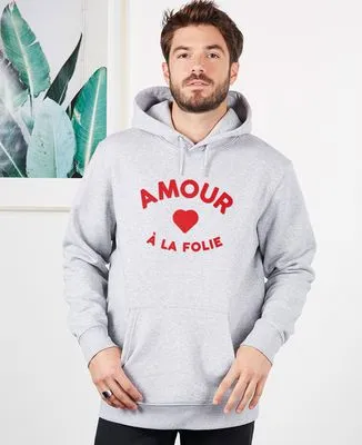 Sweatshirt homme Amour à la folie (plotter)