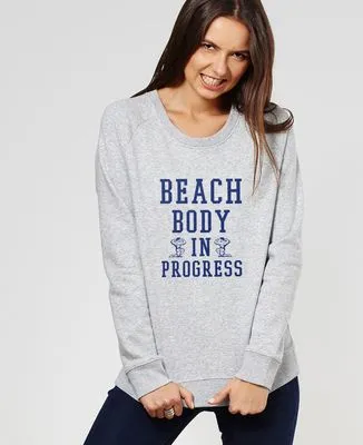 Sweatshirt homme Beach Body in progress