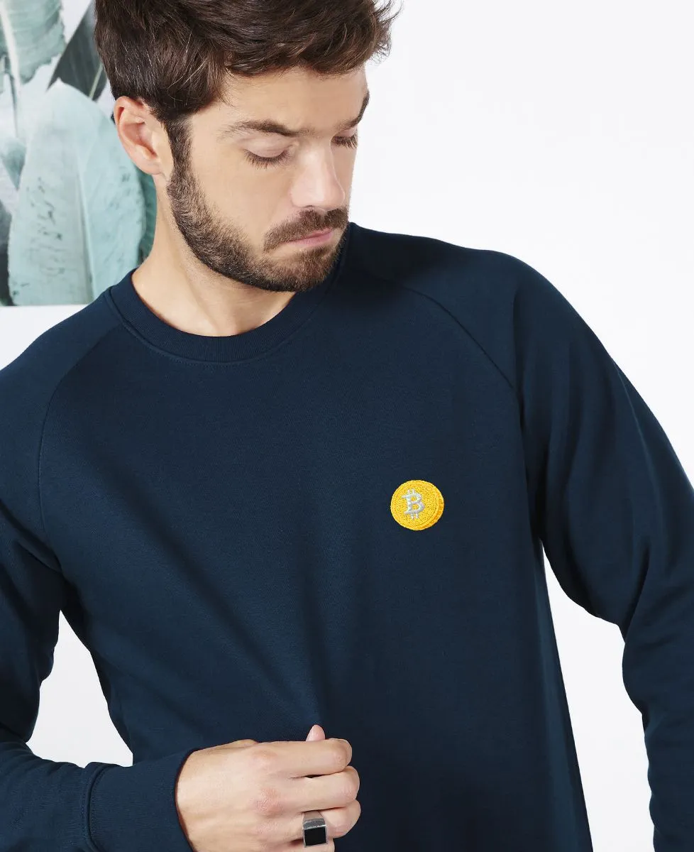 Sweatshirt homme Bitcoin (brodé)