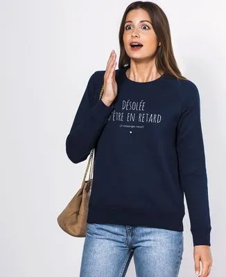 Sweatshirt homme Désolé d'être en retard