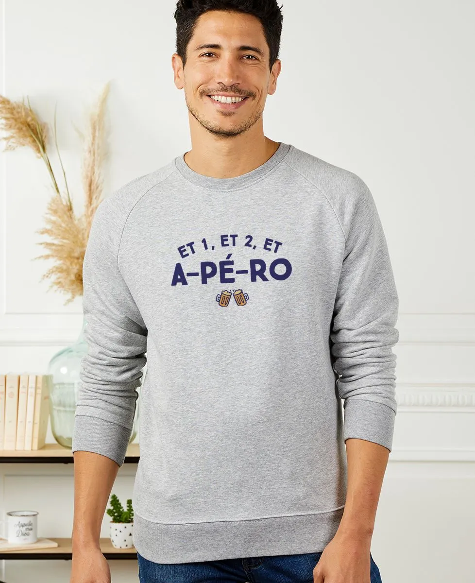 Sweatshirt homme Et 1 et 2 et apéro