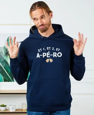 Sweatshirt homme Et 1 et 2 et apéro