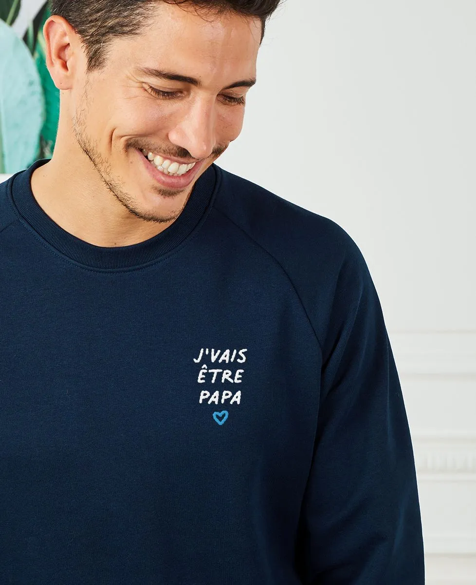 Sweatshirt homme J'vais être papa brodé