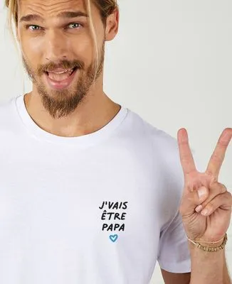 Sweatshirt homme J'vais être papa brodé